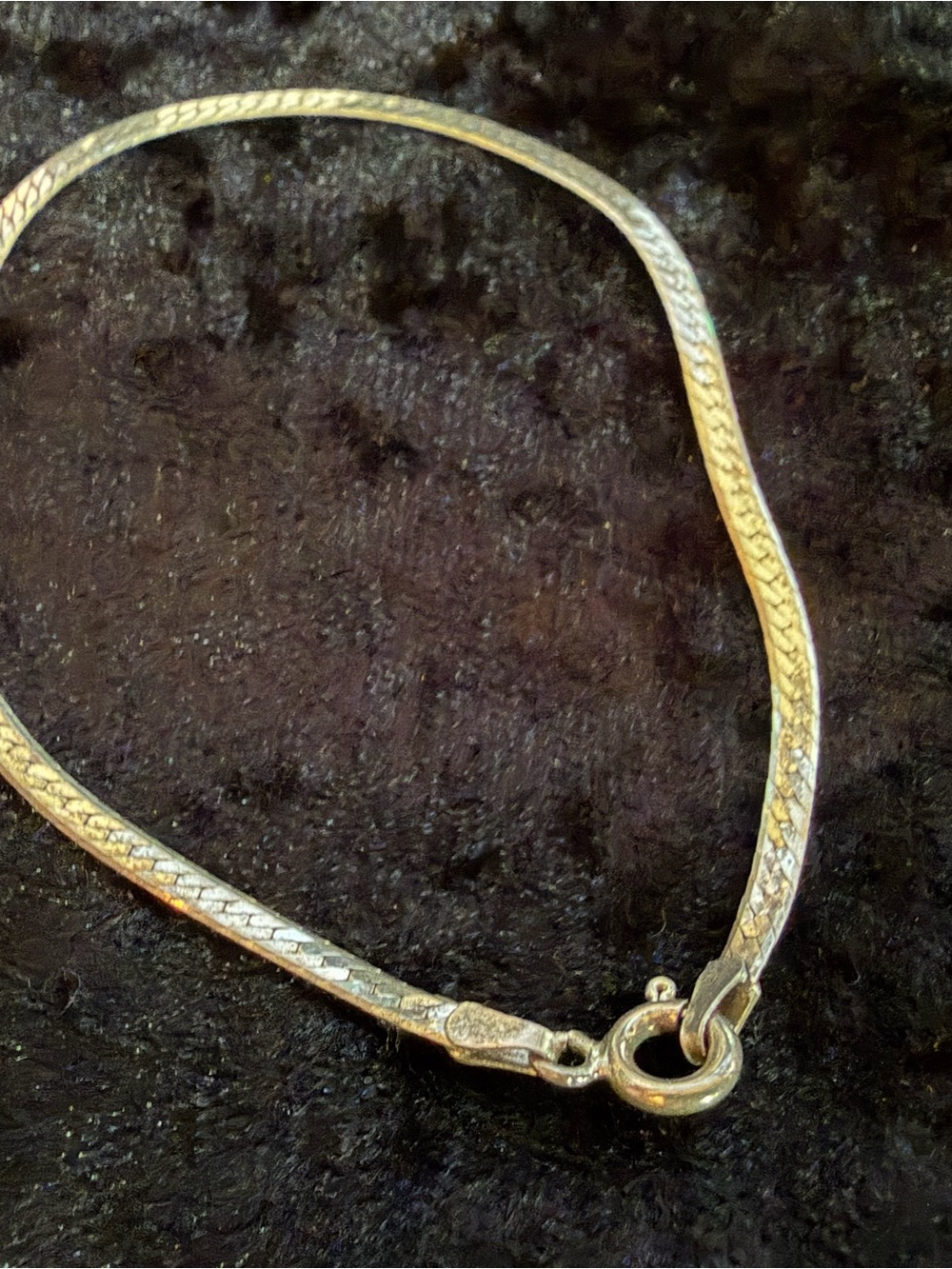 Sterling Silver Herringbone Bracelet 6 1/2” - Classic Women's Jewelry